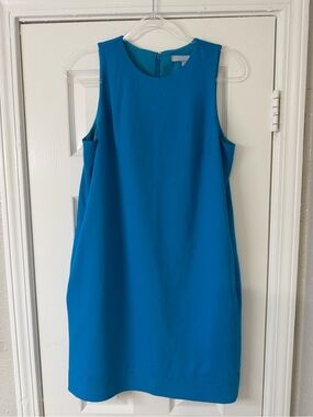 Antonio Melani Sleeveless Teal Shift Dress Size 4 Summer Work Casual Minimalist